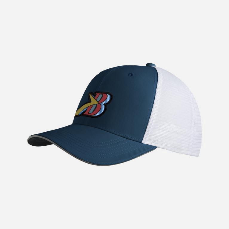 Brooks Discovery Trucker NZ - Women's Running Hat - Indigo Rush/Honedew/Flying B (28657-LIDC)